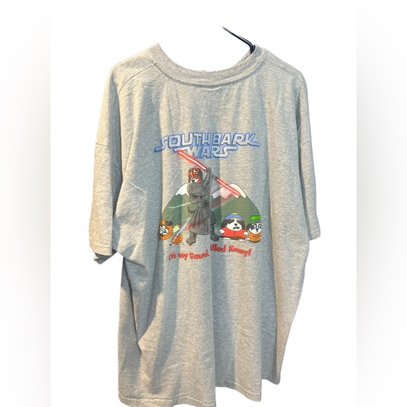 T-shirt Vintage Hanes Big Dogs "Angry Dogs" Gris Taille XL - Marque Drôle, 100% Coton